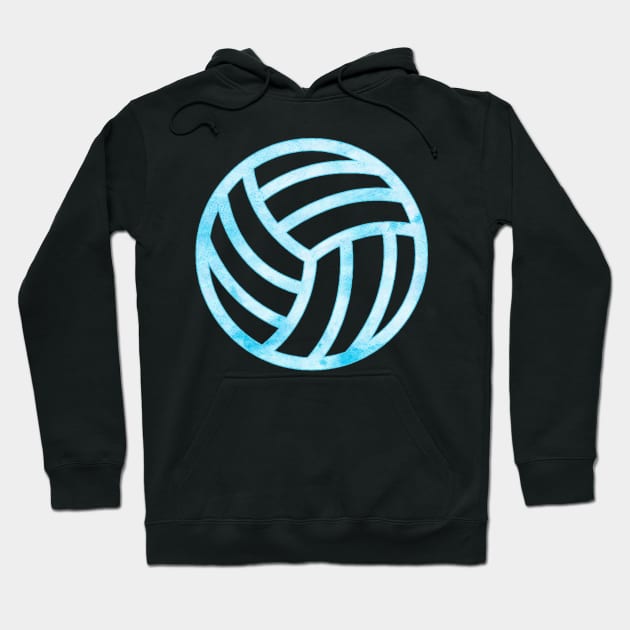 Volleyball Blue Hoodie by hcohen2000